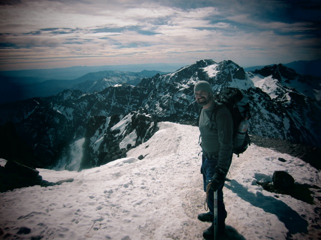 Up the top